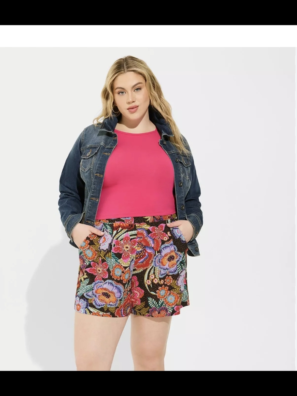 torrid Floral Multicolor High-Rise Shorts